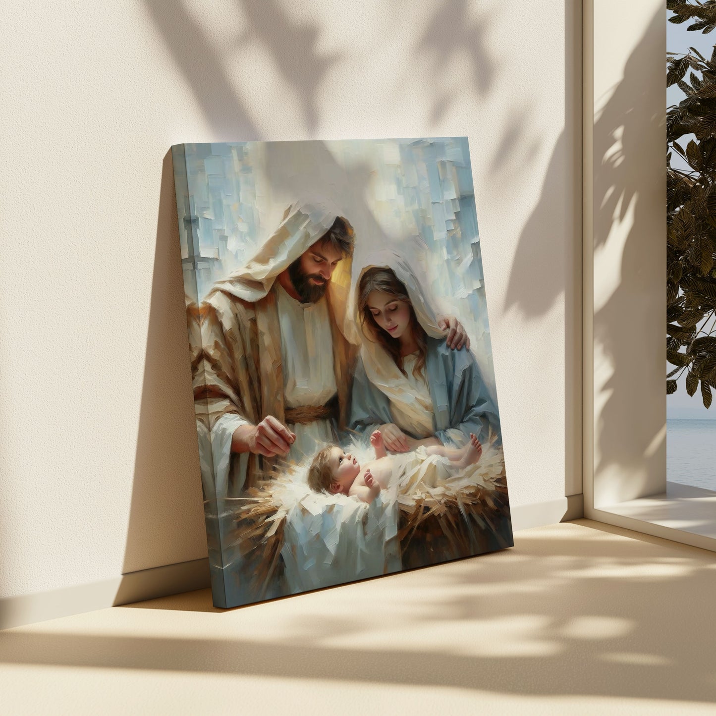 Holy Family Christmas Art - Canvas