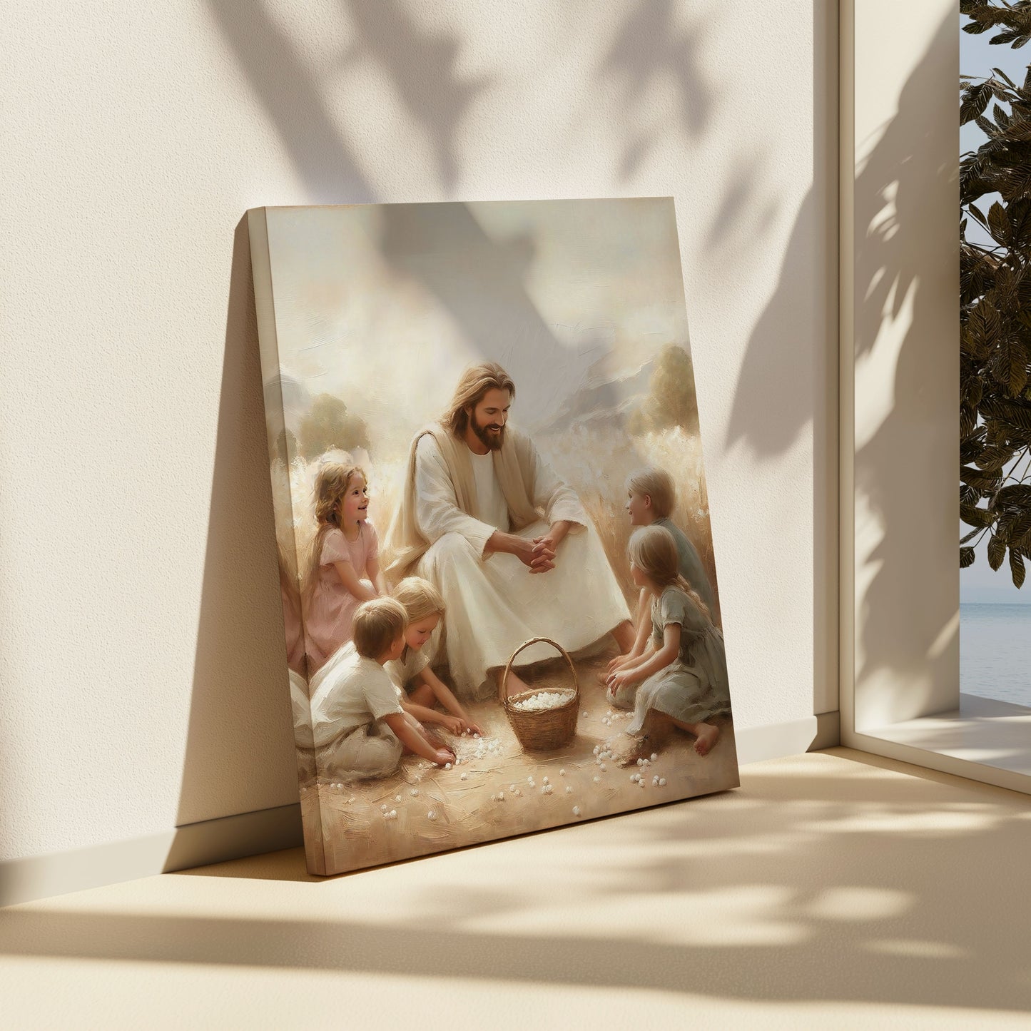 Jesus Teaching Children - Canvas
