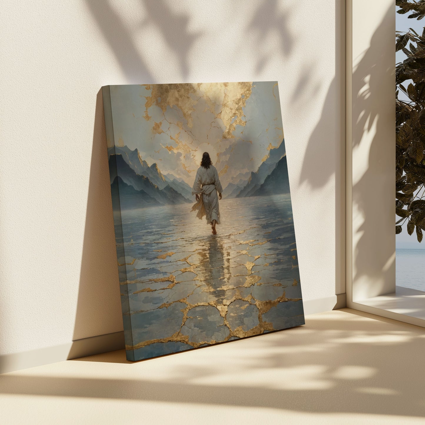 Jesus Walking on Water Kintsugi - Limited Edition Canvas