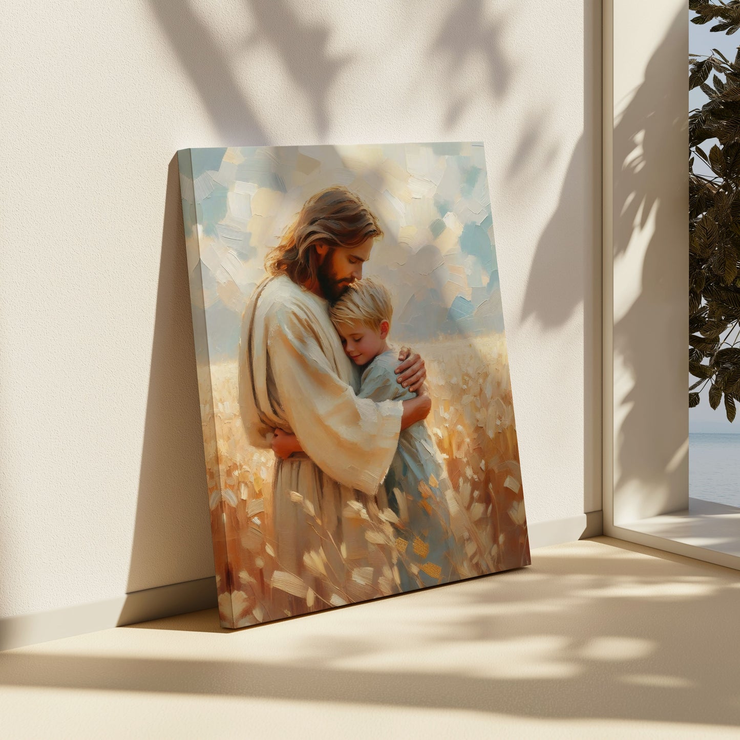 Jesus and Boy - Canvas
