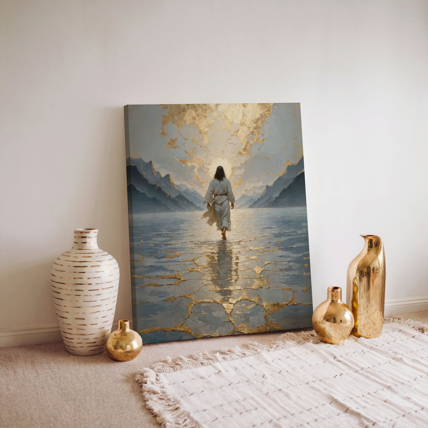 Jesus Walking on Water Kintsugi - Limited Edition Canvas