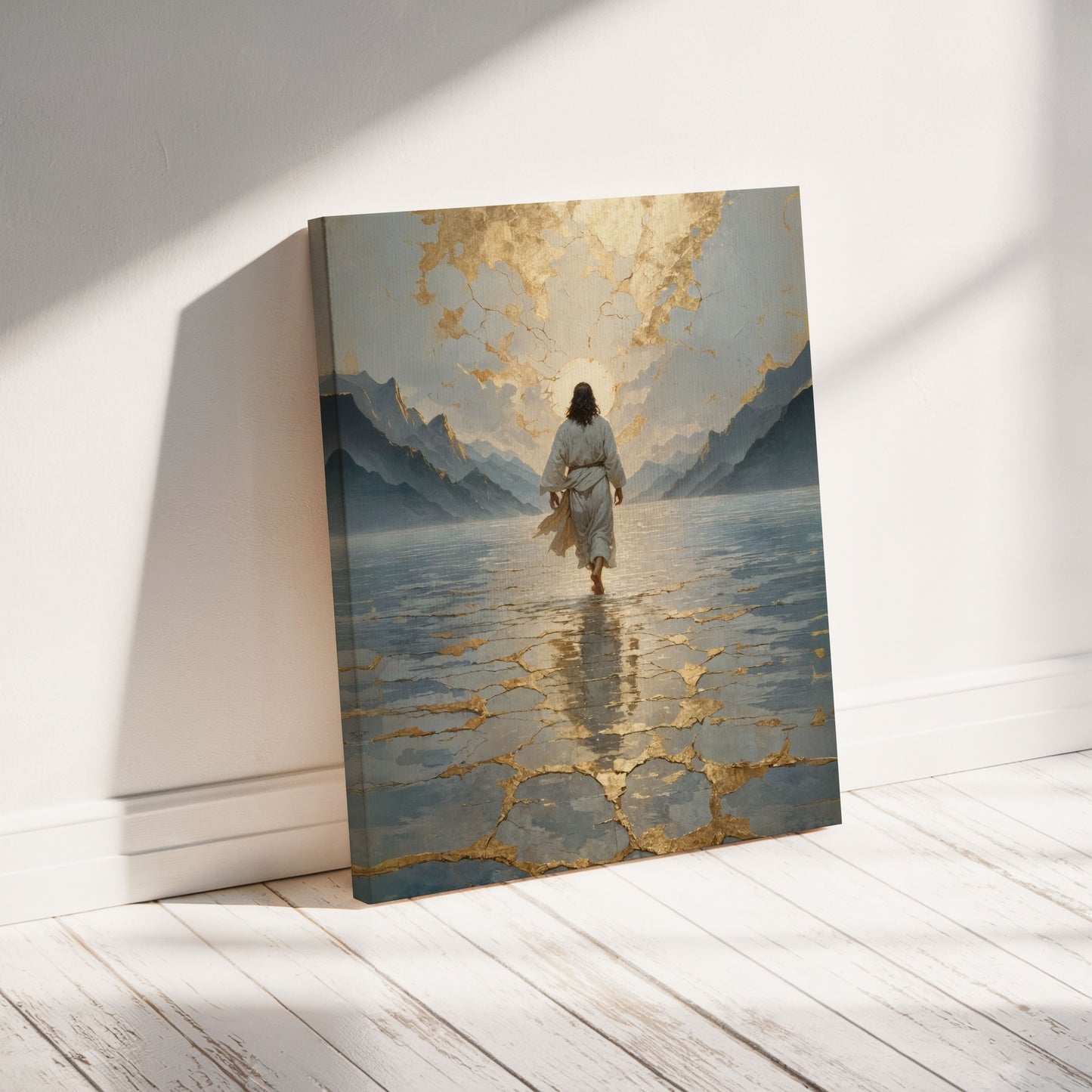 Jesus Walking on Water Kintsugi - Limited Edition Canvas