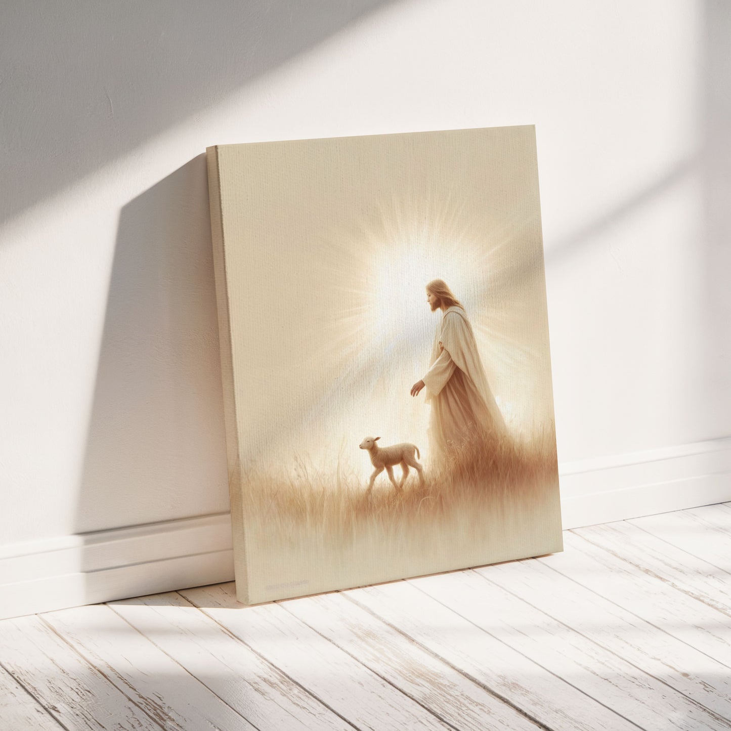 Jesus and the Lamb - Canvas