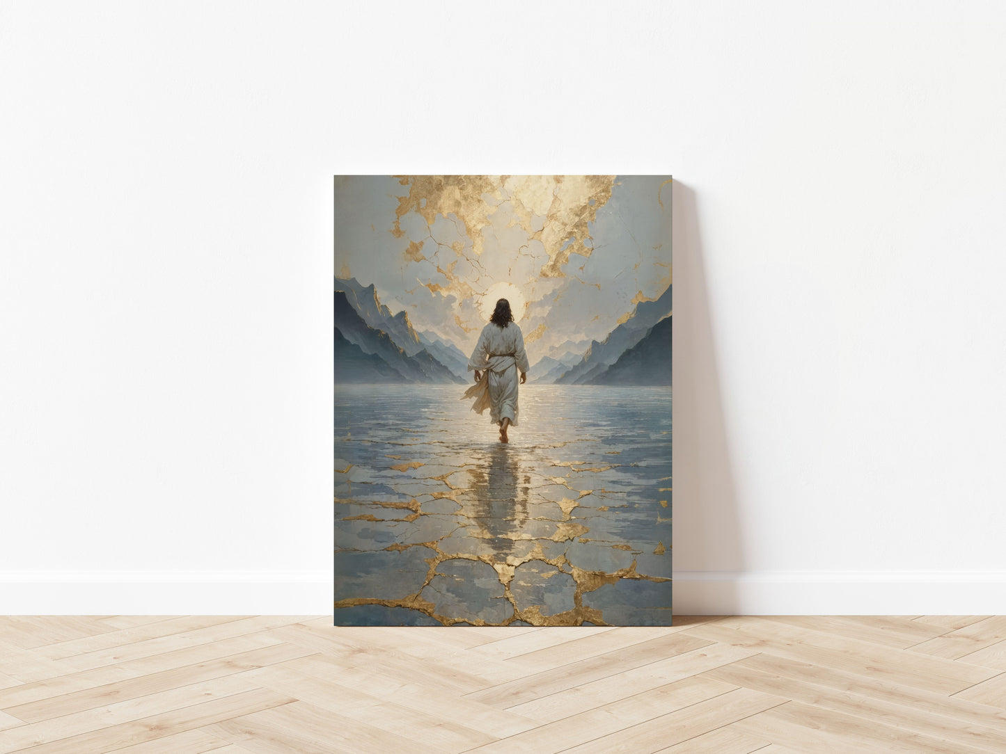 Jesus Walking on Water Kintsugi - Limited Edition Canvas