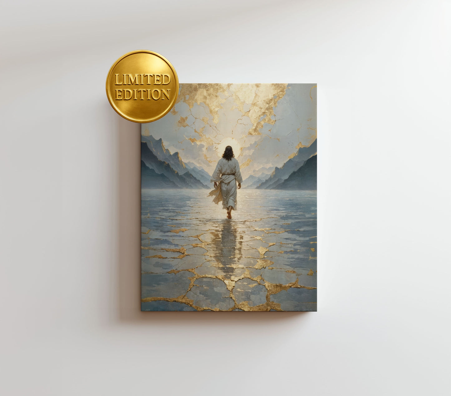 Jesus Walking on Water Kintsugi - Limited Edition Canvas