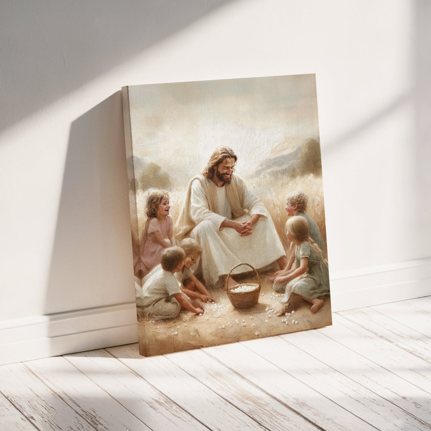 Jesus Teaching Children - Canvas