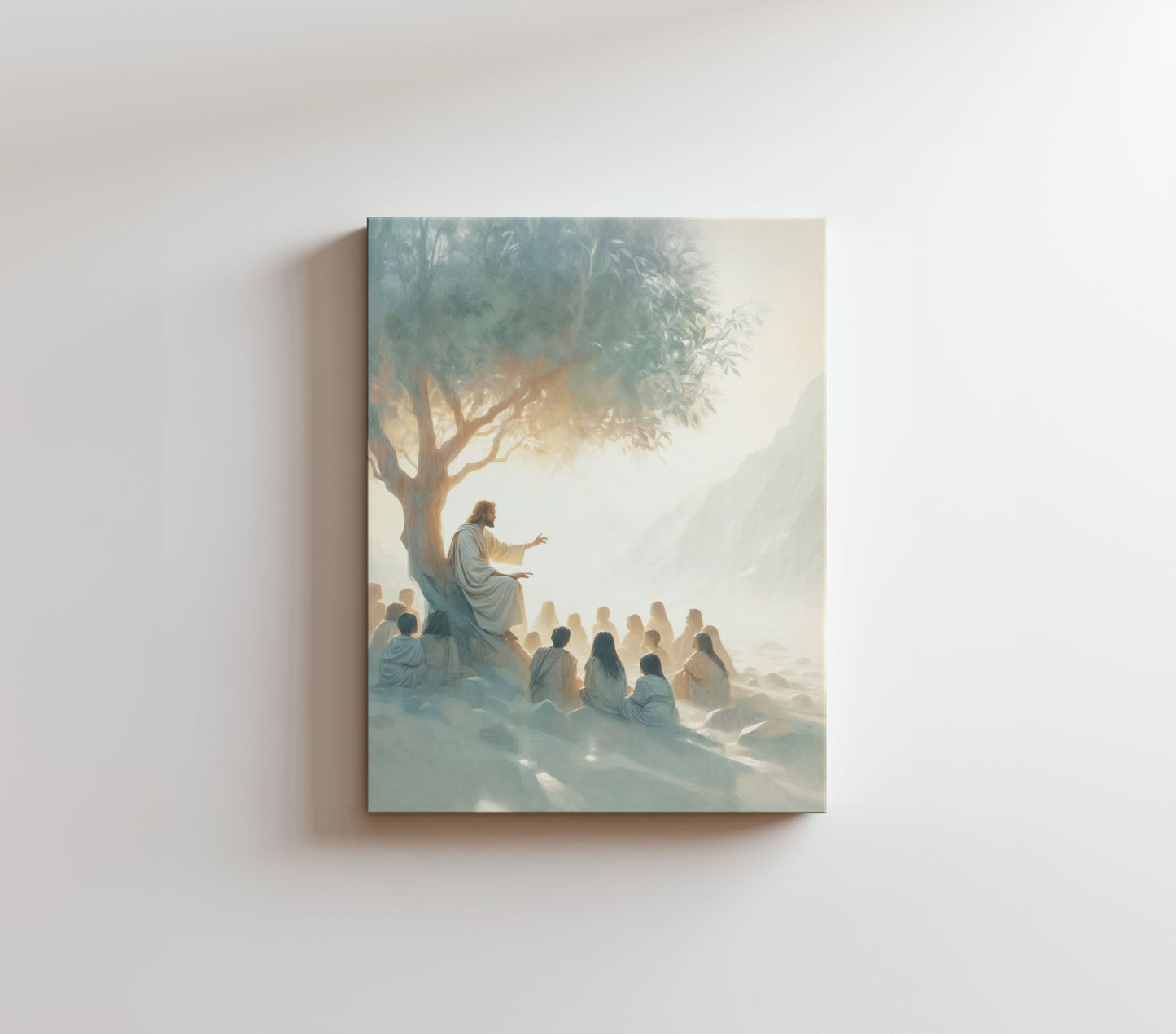 Jesus Teaching Kids - Canvas