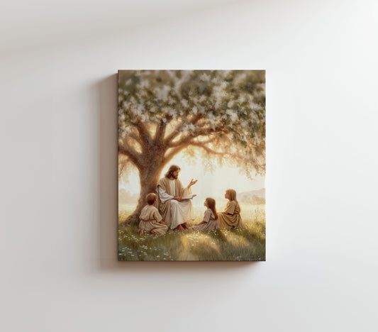 The Lessons Under the Tree - Canvas