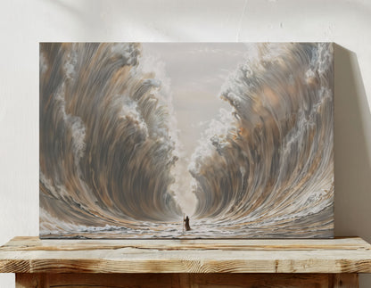 Moses Parting The Red Sea - Limited Edition Canvas