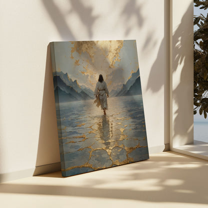 Jesus Walking on Water Kintsugi - Limited Edition Canvas