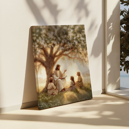 The Lessons Under the Tree - Canvas