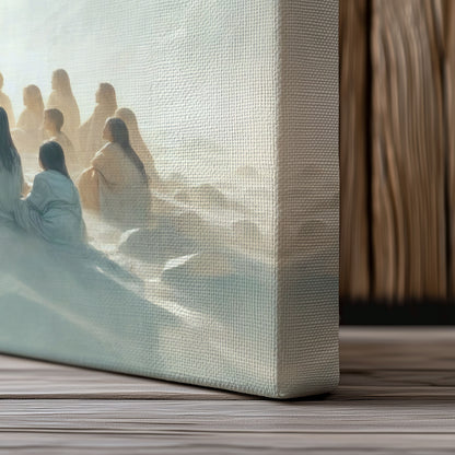 Jesus Teaching Kids - Canvas