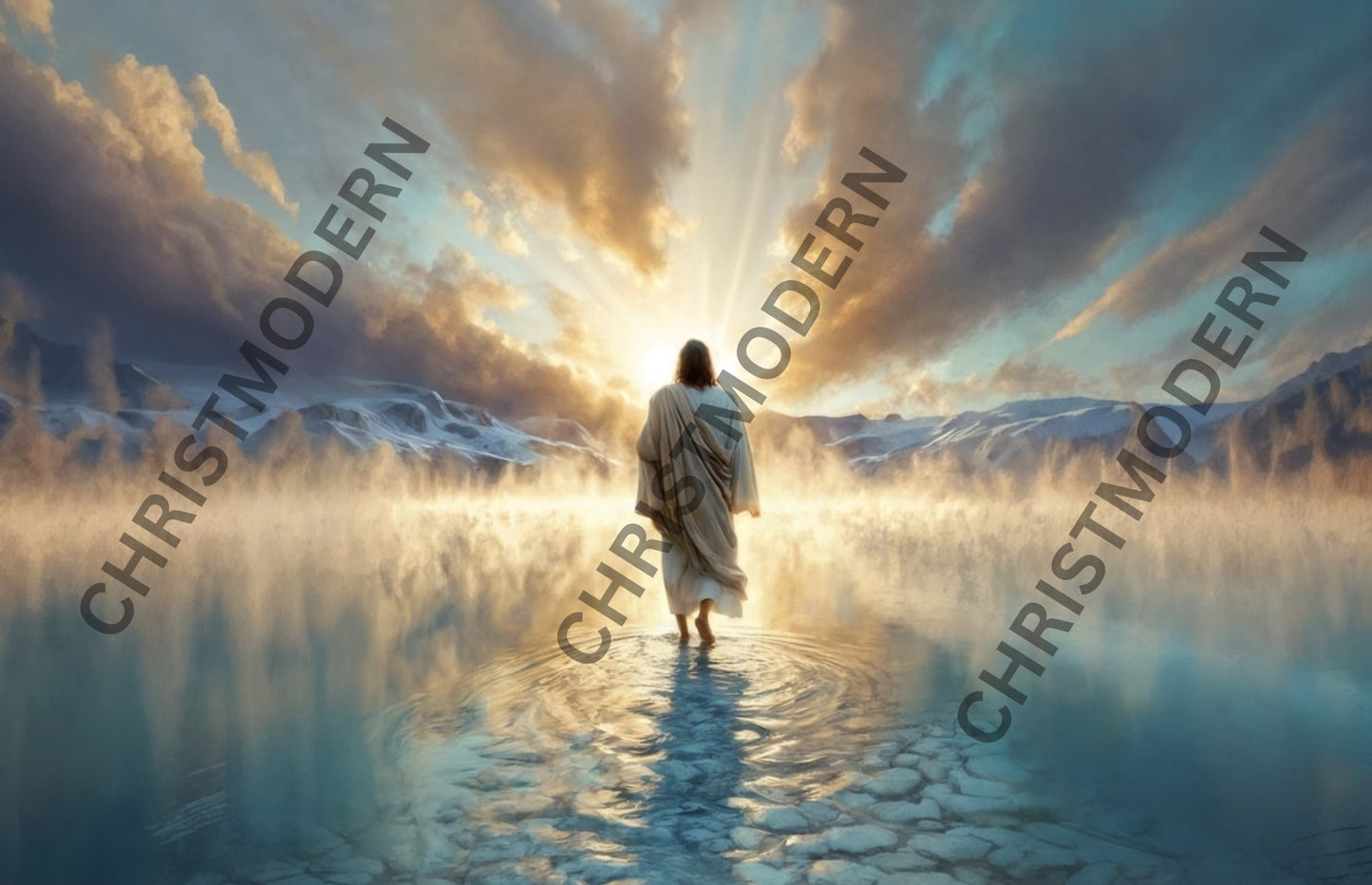 Horizontal Jesus Walking on Water Commission