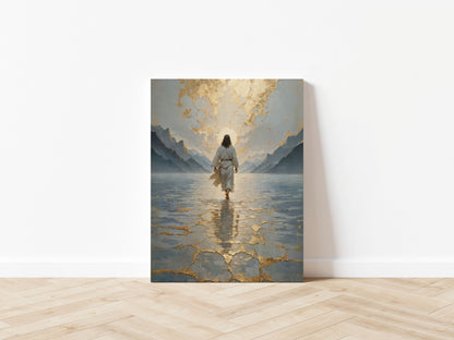 Jesus Walking on Water Kintsugi - Limited Edition Canvas