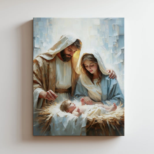 Holy Family Christmas Art - Canvas