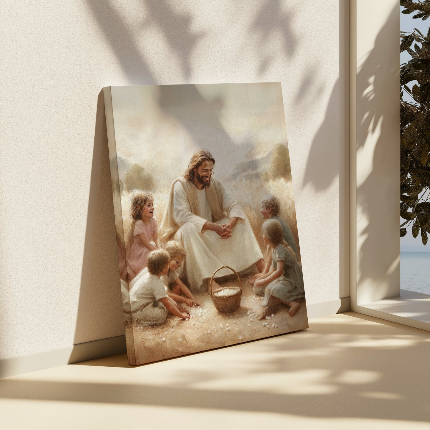 Jesus Teaching Children - Canvas